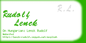 rudolf lenck business card